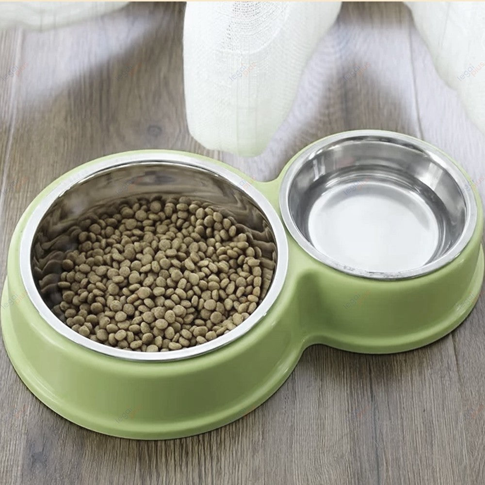 Bebedouro duplo de aço, para Cães e Gatos