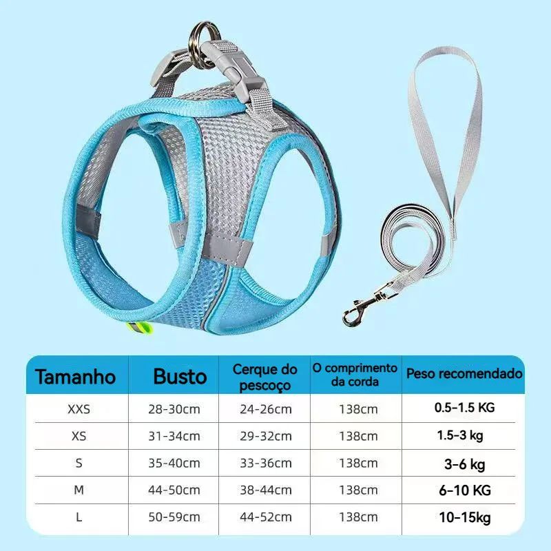 Colete Peitoral de Luxo para Cães.